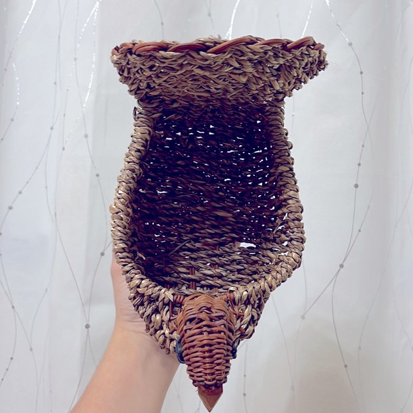 🦃Vintage decorative wicker display basket, thanksgiving holiday Turkey - Picture 2 of 10